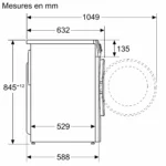 Lave-linge frontal Bosch Série 6, 9 kg, 1400 tr/min, classe énergétique A – Image 12