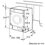 Lave-linge intégrable Bosch Série 6 7 kg 1200 tr/min – Image 11