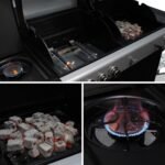 Barbecue Marsac 2 en 1 gaz et charbon avec plancha et housse – Image 7