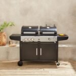 Barbecue Marsac 2 en 1 gaz et charbon avec plancha et housse – Image 2