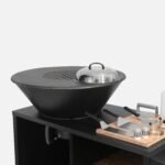 Brasero barbecue plancha Stromboli Ø80 cm avec couvercle et ustensiles – Image 2