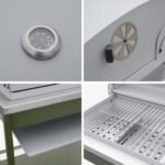 Cuisine extérieure Naxos 3 modules en acier inoxydable avec barbecue charbon vert – Image 11