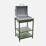 Cuisine extérieure Naxos 3 modules en acier inoxydable avec barbecue charbon vert – Image 10