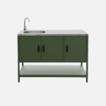 Cuisine extérieure Naxos 3 modules en acier inoxydable avec barbecue charbon vert – Image 5