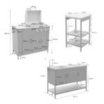 Cuisine extérieure Naxos 3 modules beige avec barbecue à gaz 3 brûleurs – Image 6