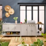 Cuisine extérieure Naxos 3 modules beige avec barbecue à gaz 3 brûleurs – Image 2