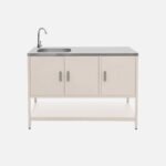 Cuisine extérieure Naxos 3 modules beige avec barbecue à gaz 3 brûleurs – Image 5
