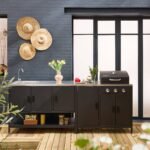 Cuisine extérieure Naxos 2 modules avec barbecue gaz 3 brûleurs et évier