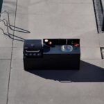 Cuisine extérieure 3 modules en acier avec barbecue gaz 4 brûleurs noir – Thira + Grimaud – Image 2